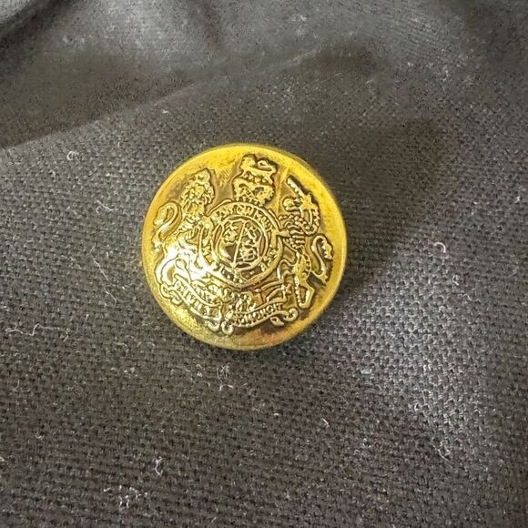 Banana Republic Captain Blazer Women's 8P Black Gold Buttons Double Breasted - Picture 9 of 12